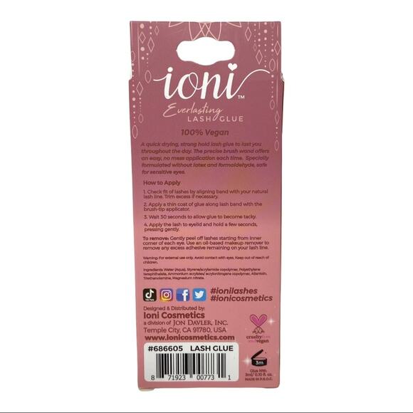 Ioni Wispy Dramatic 3D Faux Mink Lashes Handmade 3 Sets Of Lashes & 1 Glue NIB - Picture 6 of 8